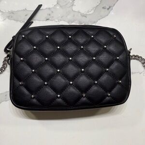 Rebecca Minkoff Black Quilted Faux Leather Crossbody Bag EUC LIKE NEW